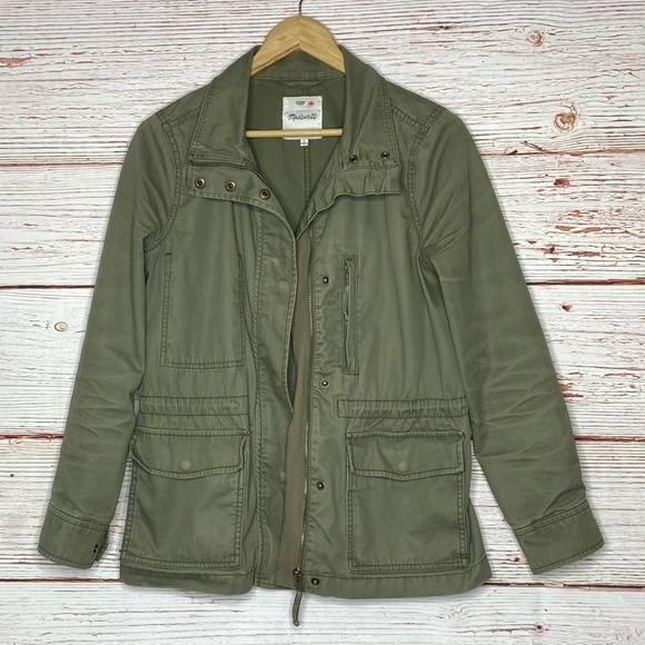 Madewell Passage Jacket in Army Green Sz S - Picture 14 of 16